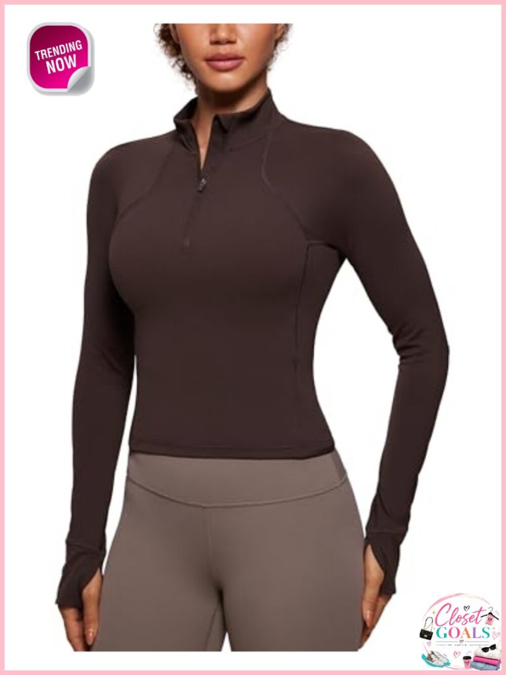 Butterluxe Half Zip Crop Top Long Sleeve Slim Fit Pullover Yoga Shirt